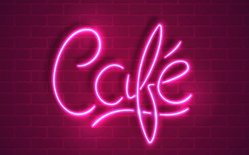 neon light text png
