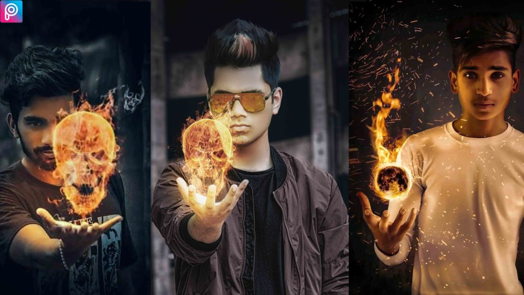 Skull fire editing backgrounds and png download - nsb pictures