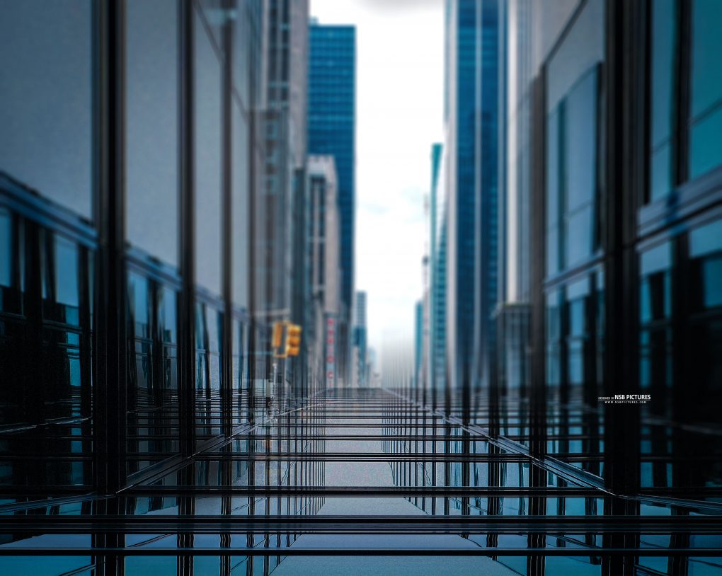 glass city background