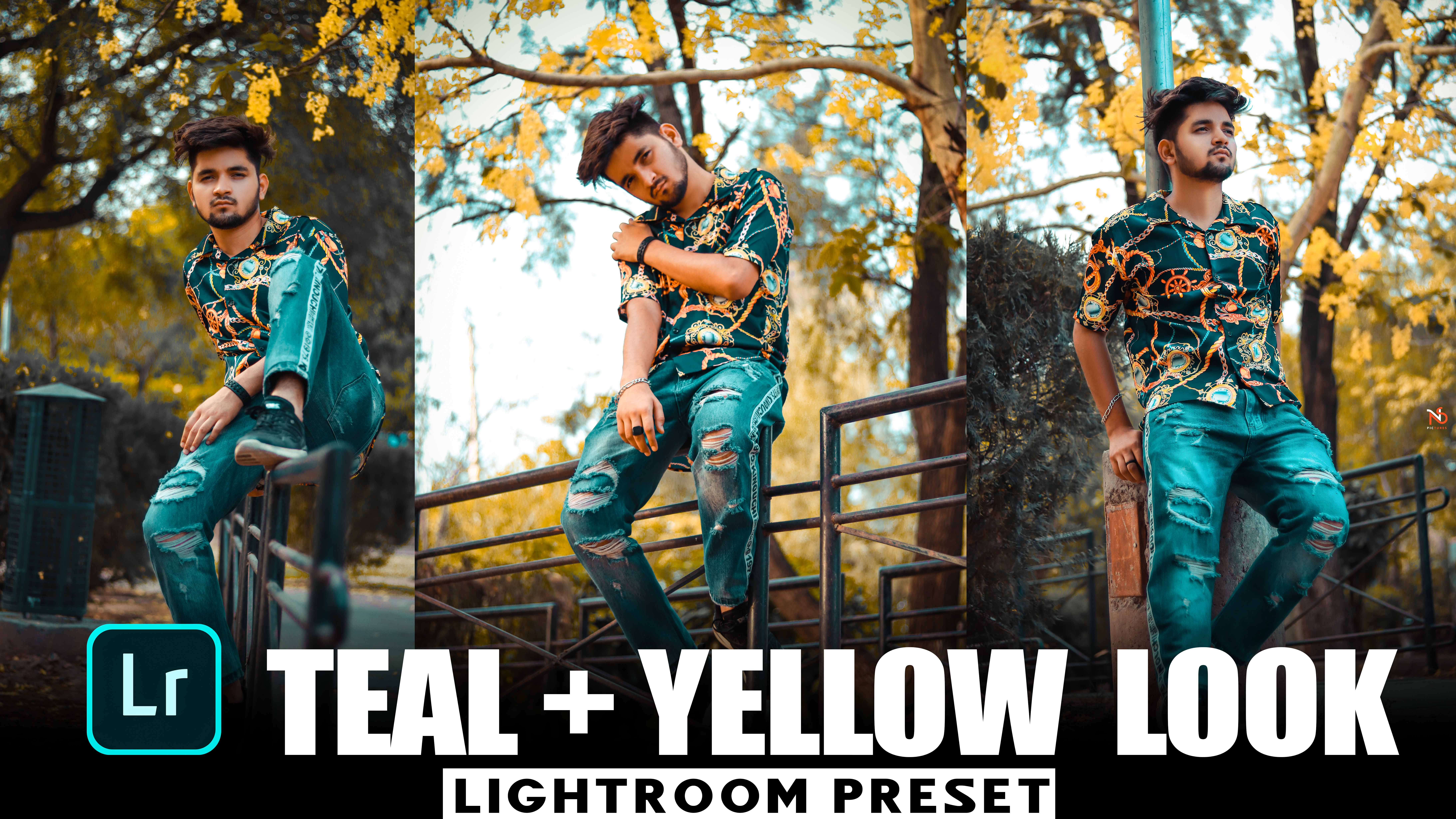teal + yellow lightroom mobile preset - FREE DOWNLOAD