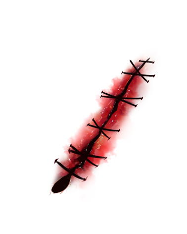 wound stitched png