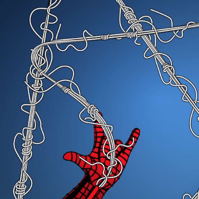 Spiderman web overlay